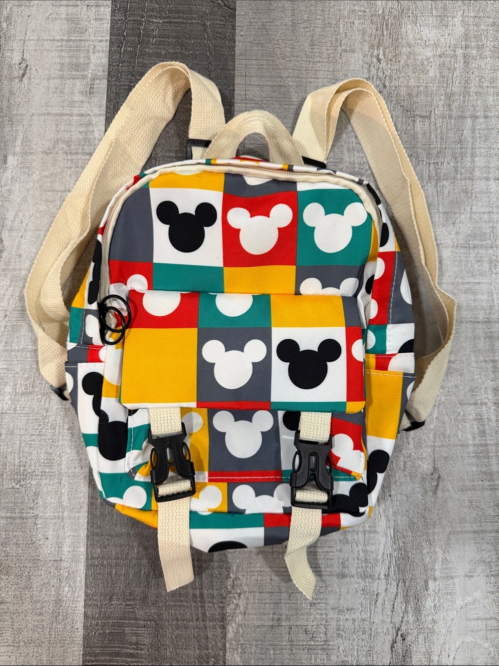 Kids Colorblock Mickey Print Backpack - Multicolor